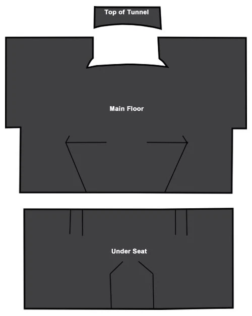 1975-1978 GMC K25 Suburban Passenger Area EVA Sound Deadener 3pc - Изображение 1 из 1
