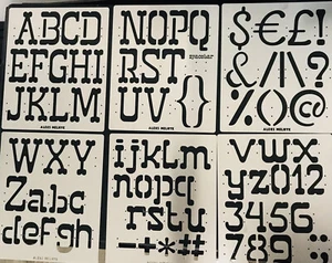 Aleks Melnyk Metal Journal Stencils Alphabet Letters Numbers ABC Steel Kit NEW - Picture 1 of 12