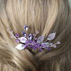 Wedding Crystal Leaf Bridal Hair Comb Clip Pearl Wedding Hair Accessories for Br