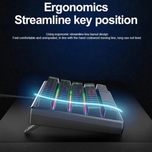 LED Backlit Cord Mechanical PC Gaming Keyboard Office Keyboard for Working - Photo 1/8