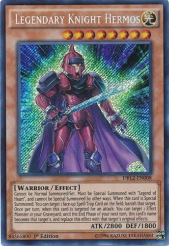 LEGENDARY KNIGHT HERMOS (DRL2-EN008) - YuGiOh Secret Rare 1st Ed. Monster - Image 1 of 1