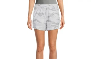 Athletic Works Women's Shorts Grey Camo MEDIUM (8-10) Performance Stretch NEW - Picture 1 of 2