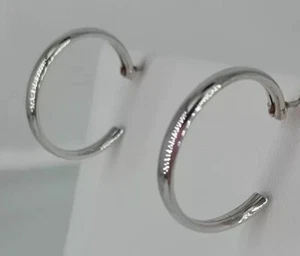 Orecchini cerchio oro bianco 18kt - Picture 1 of 5
