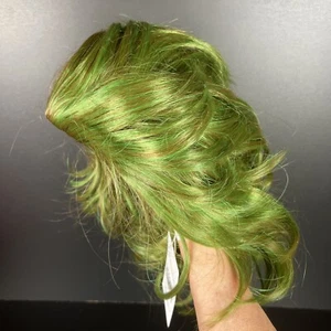 Wavy Layered Green Wig with Bangs Synthetic Hair Wigs Halloween - Picture 1 of 7