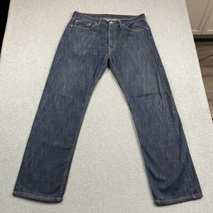 Levis 505 Jeans Mens 36x32 Straight Denim Cotton Blue Western Cowboy Workwear - Picture 1 of 21