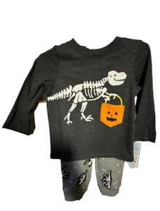 Halloween Cat & Jack Toddler Boys Pocket T-Shirt & Pants Set - Size 2T NEW! - Picture 1 of 1
