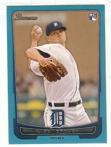 2012 Bowman Draft Baseball CASEY CROSBY Blue Card #14 #'d 082/500 TIGERS