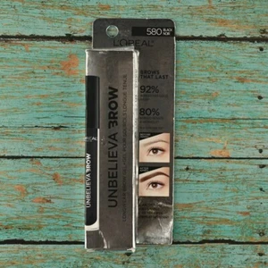 L'Oreal Unbelieva Brow-Tinted Waterproof Brow Gel #580 Black 0.15 fl oz - Picture 1 of 5