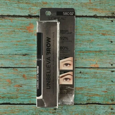 L'Oreal Unbelieva Brow-Tinted Waterproof Brow Gel #580 Black 0.15 fl oz - Image 1 of 4