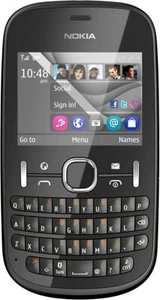 Nokia Asha 201 (Unlocked) 3G Smartphone Excellent Condition Sim Free Black ORIGN - Afbeelding 1 van 11