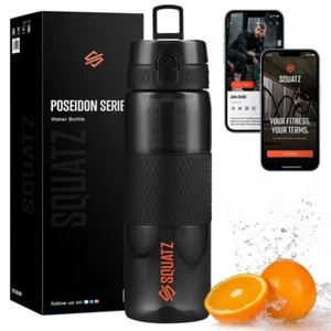 SQUATZ 700ml Sports Water Bottle Infuser BPA Free Secure Lock Ring Durable - Picture 1 of 7