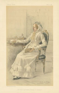 VANITY FAIR SPY CARTOON Her Grace the Duchess Dowager of Cleveland. Ladies 1883 - Picture 1 of 2