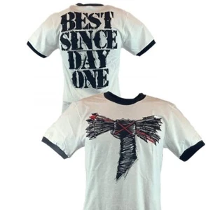 CM PUNK Best Since Day One Mens White Ringer T-shirt - Picture 1 of 6
