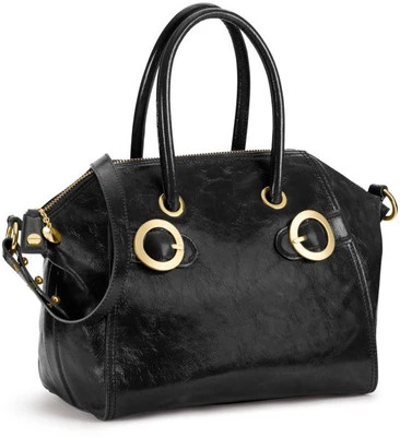 NWT MILLY Kendall Large Black Patent Leather Satchel Crossbody Bag $450 Handbag - Image 1 of 4