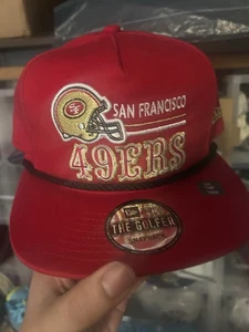 San Francisco 49ers New Era Red Historic Helmet Golfer Rope Snapback 🔥NWT - Picture 1 of 18