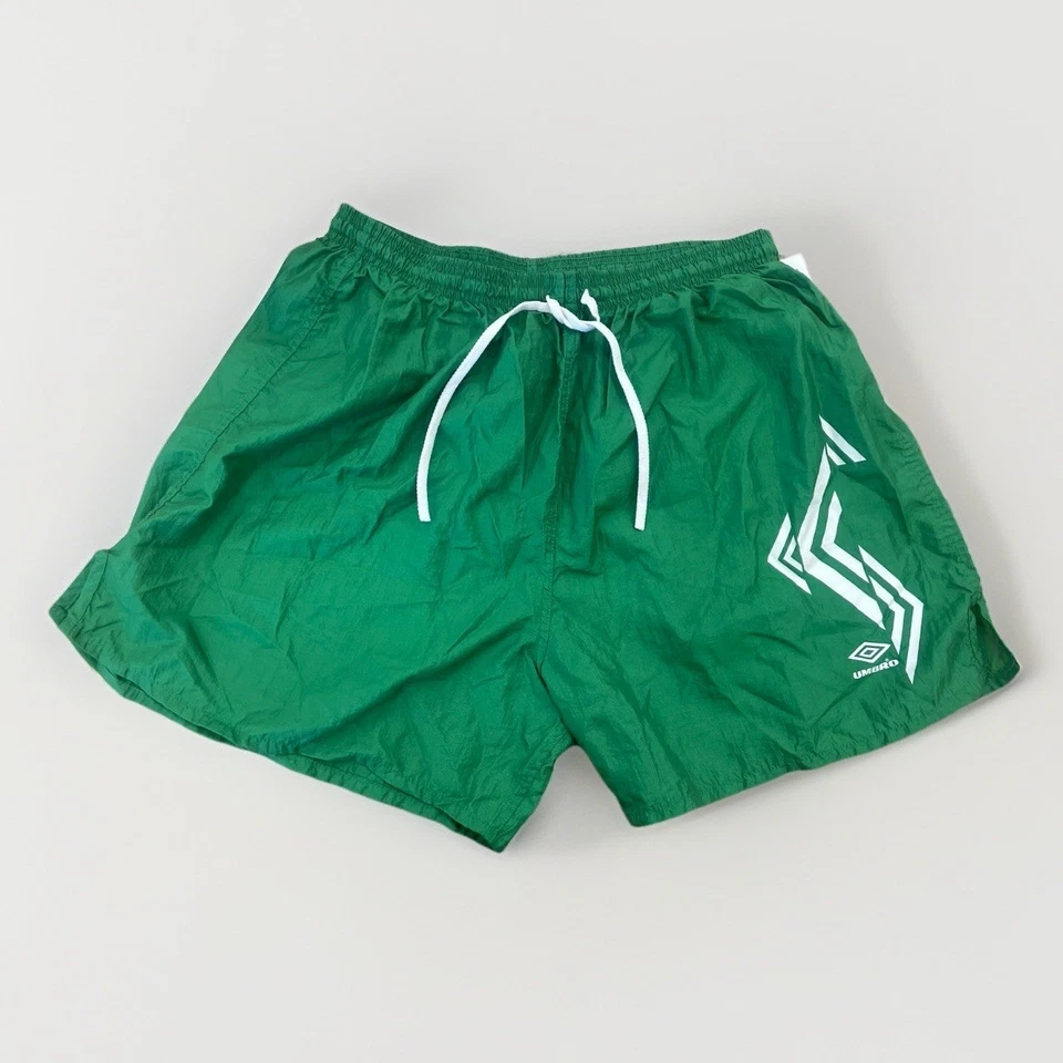 Pantalón Corto de Fútbol de Colección Años 90 Umbro Retro Logo Hombres XL Verde Nylon Hecho en EE. UU. Foto 1 de 4