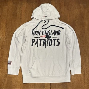 New England Patriots Drawstring Hoodie Sweatshirt Medium NFL - Picture 1 of 6