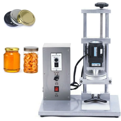 220V Electric Glass Bottle Lug Capping Machine/ Jam Glass Cap Closure Sealer Jar - Image 1 of 4