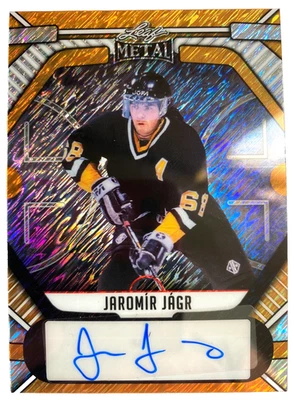 2025 Leaf Metal Hockey Legends Gold Shimmer #JJ1 Jaromir Jagr Autograph #1/1 - Image 1 of 2