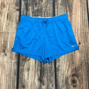 Pantalones cortos deportivos Nike Dri-FIT azules para mujer talla grande que absorben la humedad - Imagen 1 de 4