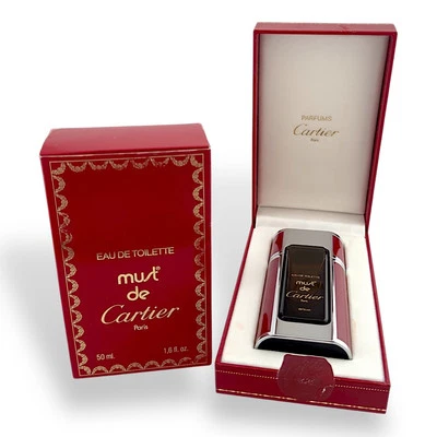 ВИНТАЖНАЯ ТУАЛЕТНАЯ ВОДА CARTIER MUST DE CARTIER 1,6 унции/50 мл 1980-е КРАСНЫЙ ЛАК СПЛЭШ НОВАЯ ИЗ СТАРЫХ ЗАПАСОВ НОВАЯ В КОРОБКЕ - Изображение 1 из 4
