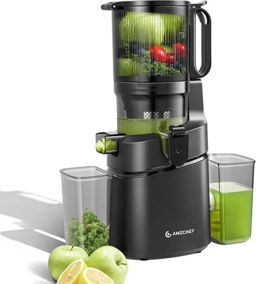 AMZCHEF Automatischer Entsafter All-In-One Slow Juicer 1,8L 250W 145MM Öffnung