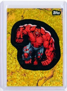 2025 Topps Comic Book Heroes Golden Anniv RED HULK Gold Mini-Diamonds 134/199 - Picture 1 of 2