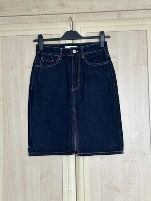 Mango MNG Women's Blue Casual Cotton Denim A Line Skirt - Ladies Size Small S 10 - Image 1 of 4