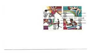 2048-51 13c Summer Olympics uncacheted block of 4, FDC - Picture 1 of 1