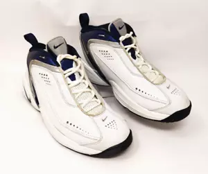 Scarpe da basket Nike vintage 2002 uomo basse post sportive bianco blu grigio 8 - Foto 1 di 13
