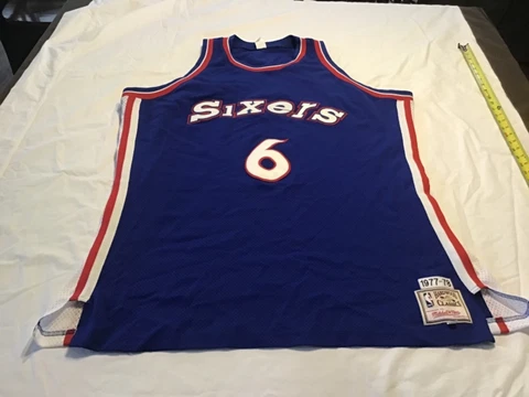 Philadelphia 76ers Dr. J Julius Erving AUTHENTIC Mitchell & Ness jersey size 56 Cover