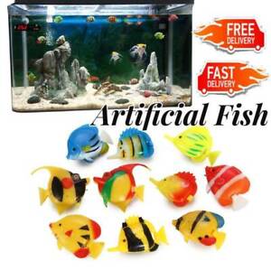 1PC Artificial Fish Fake Tropical Fish Tank Ornament Color Aquarium Decor AU