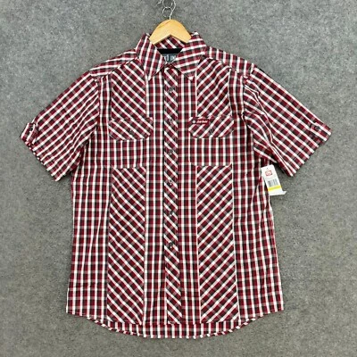 NEW Ecko Unltd Shirt Mens Medium Red Check Button Up Short Sleeve Collared 1415 - Image 1 of 4