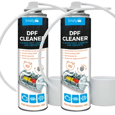 Simply DPF Cleaner Aerosol Diesel Particulate Filter Cleans Carbon Foam 500ml x2 - Image 1 of 4