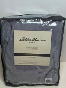 New Eddie Bauer Durable Twin Size 100% cotton Warm Gray blanket 66" x 90" - Picture 1 of 3