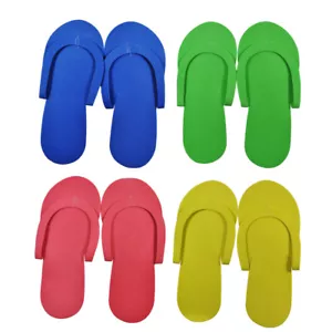 Pedicure Foam Disposable Slippers 12 pair per bag Variety Color - Picture 1 of 1