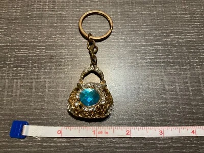 Rhinestone Bling Keychain, Crystal Handbag Purse Charm, Car Bling Accessory - Image 1 of 4