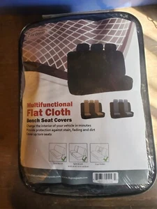 Seat Covers, FH Group Universal PU Leather.  For Car Truck SUV Van - Rear Bench - Picture 1 of 2