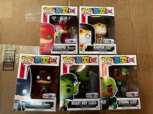 Funko Pop! Teen Titans GO! Toys R US SET Robin Raven Starfire Beast Boy Cyborg🔥 - Picture 1 of 6