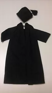 VINTAGE BARBIE 1960 BLACK GRADUATION GOWN W/BLACK FELT MOTORCRAFT # 795 - Picture 1 of 2