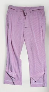 Blue Illusion Red White Striped Pants-Comfy-Casual-Cute-Size XL - Picture 1 of 9