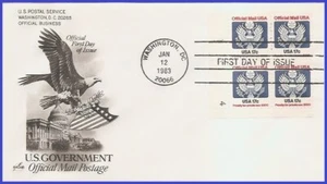 USA5 #O130 U/A ARTCRAFT FDC PB4  Great Seal - Picture 1 of 1
