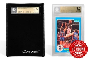 Card Capsule 10 Count Soft Protective Sleeves Exact Fit for BGS Graded Slabs - Picture 1 of 7