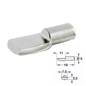 5 mm PIN LÖFFEL GEFORMTE REGALTRÄGER VERNICKELT - Bild 1 von 1