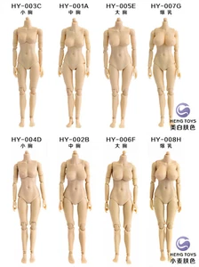 1/12 HENG TOYS cuerpo femenino semi sin costuras pálido/bronceado juguete figura flexible - Imagen 1 de 8