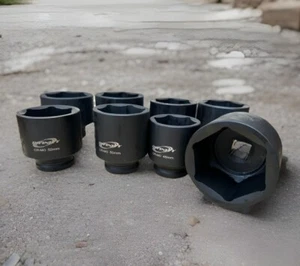8pcs 3/4” Dr Jumbo Shallow Metric Air Impact Socket Set Cr-MO 6 Point 46mm- 65mm - Bild 1 von 6