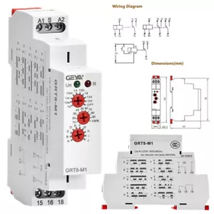 Zeitrelais Ein-Aus-Zeitverzögerungsrelais AC 230 V 16A Multifunktions-Zeitrelais - Bild 1 von 12