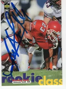 ANTOWAIN SMITH HOUSTON COUGARS BILLS SIGNED 1997 UPPER DECK CC ROOKIE CARD - Picture 1 of 1