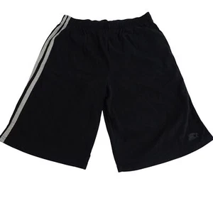 Starter Black Athletic Jersey Knit Shorts Boys Size XXL 18 with Grey Side Stripe - Picture 1 of 7