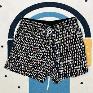 Factorie Swim Board Shorts Size Medium M Black Polyester Quick Dry Fabric - Picture 1 of 10